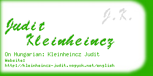 judit kleinheincz business card